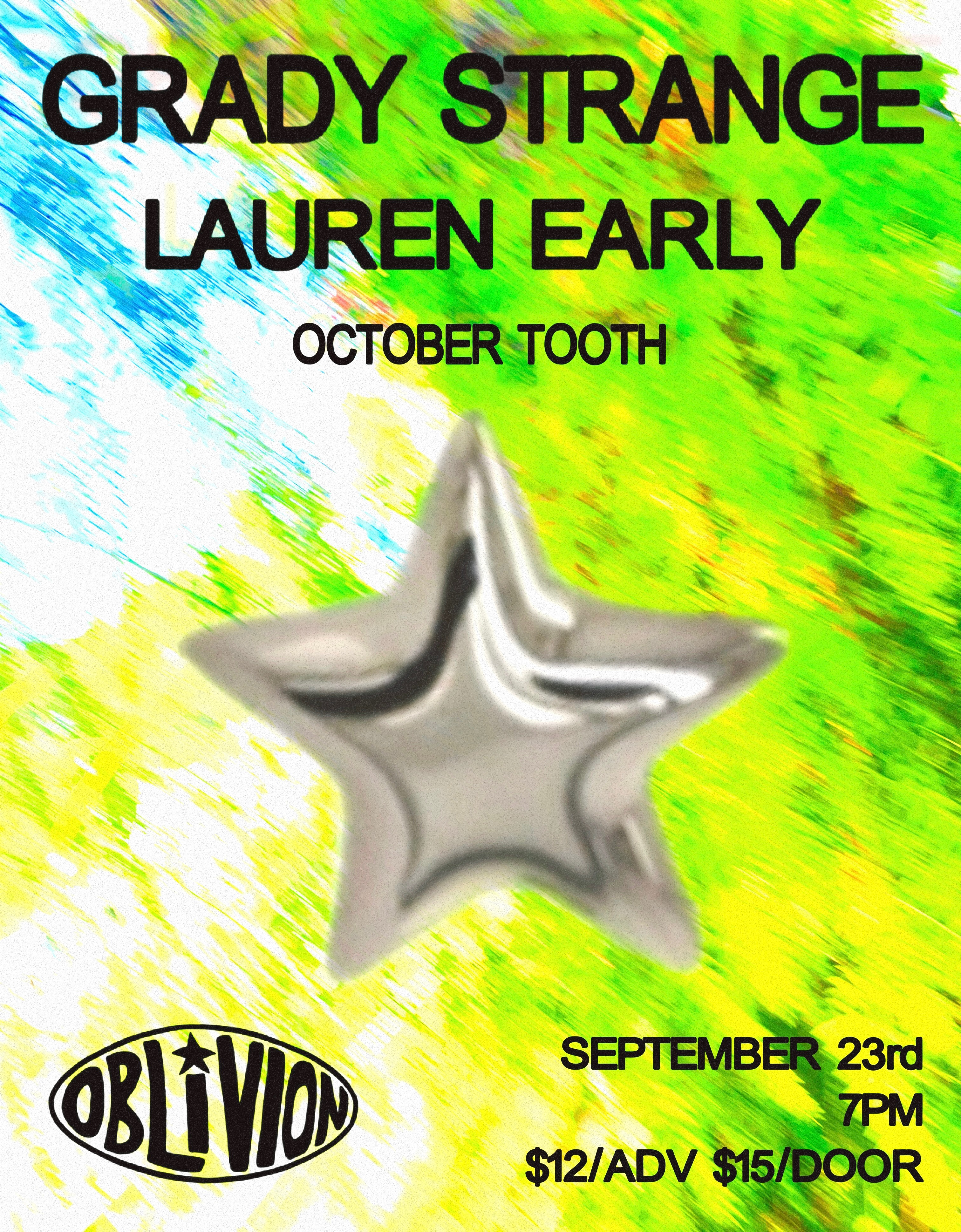 grady strange, lauren early, october tooth — oblivion, sept 23rd